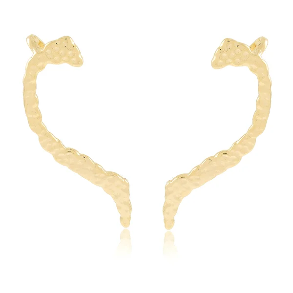 Brinco Ear Cuff Texturizado 18K