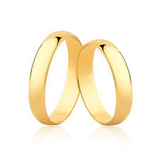 Par de Alianças Tradicional 4mm 18K