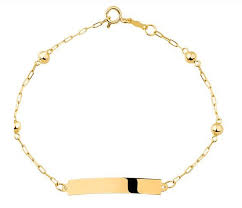 Pulseira Infantil Plaquinha 18K